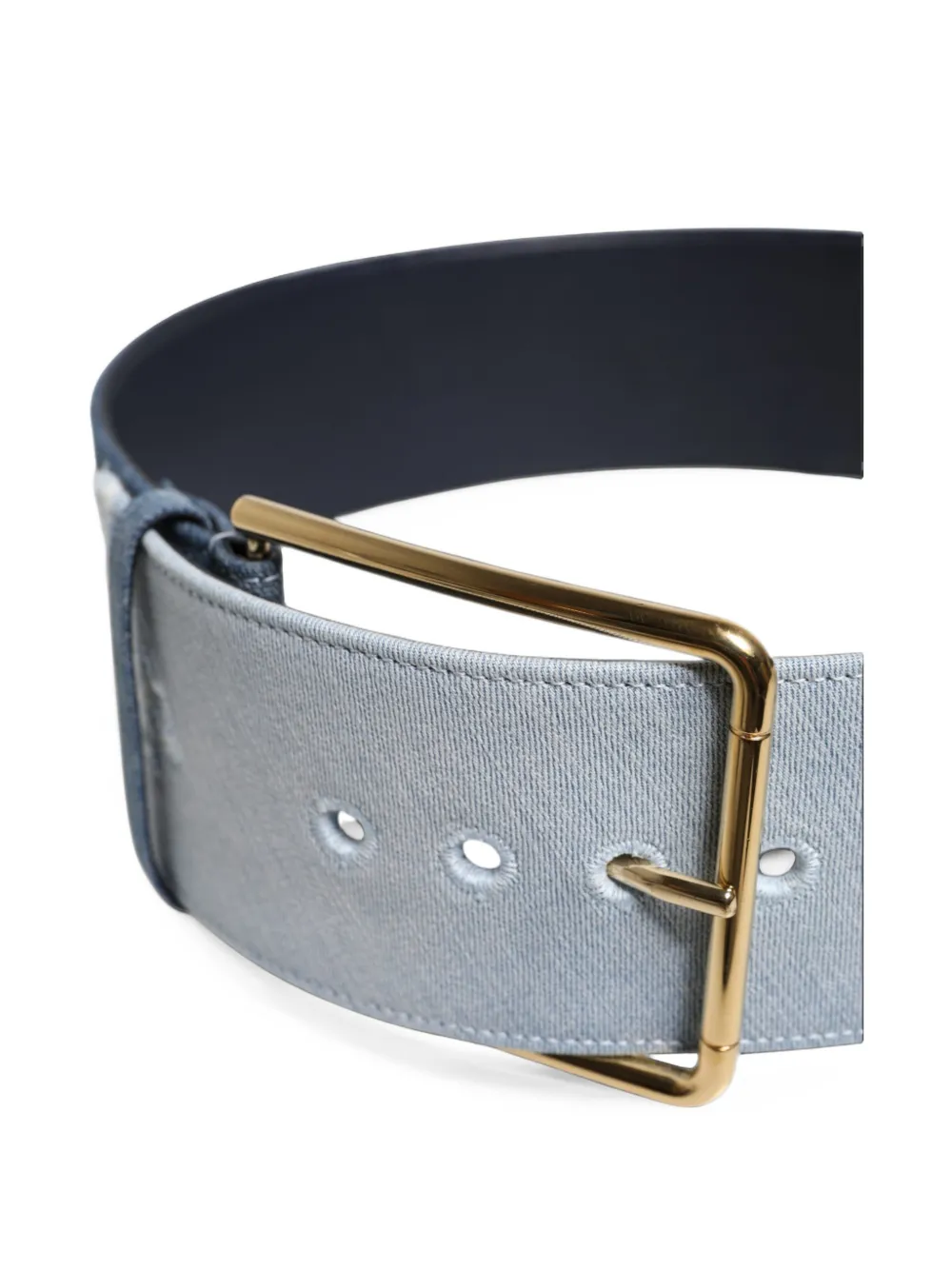 Dolce & Gabbana two-tone denim belt Blauw