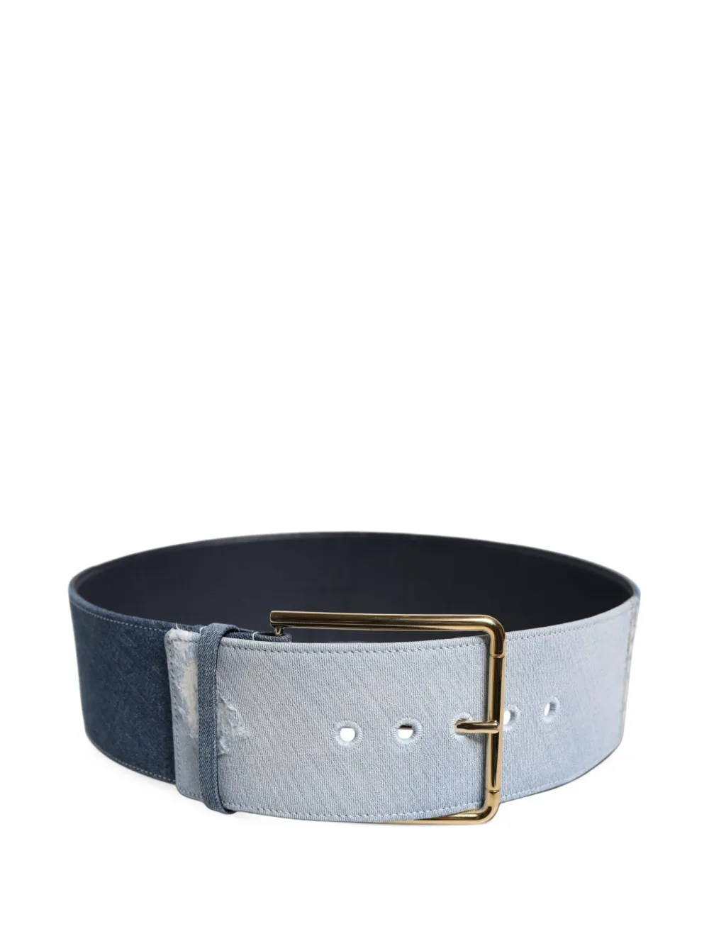 Dolce & Gabbana two-tone denim belt Blauw