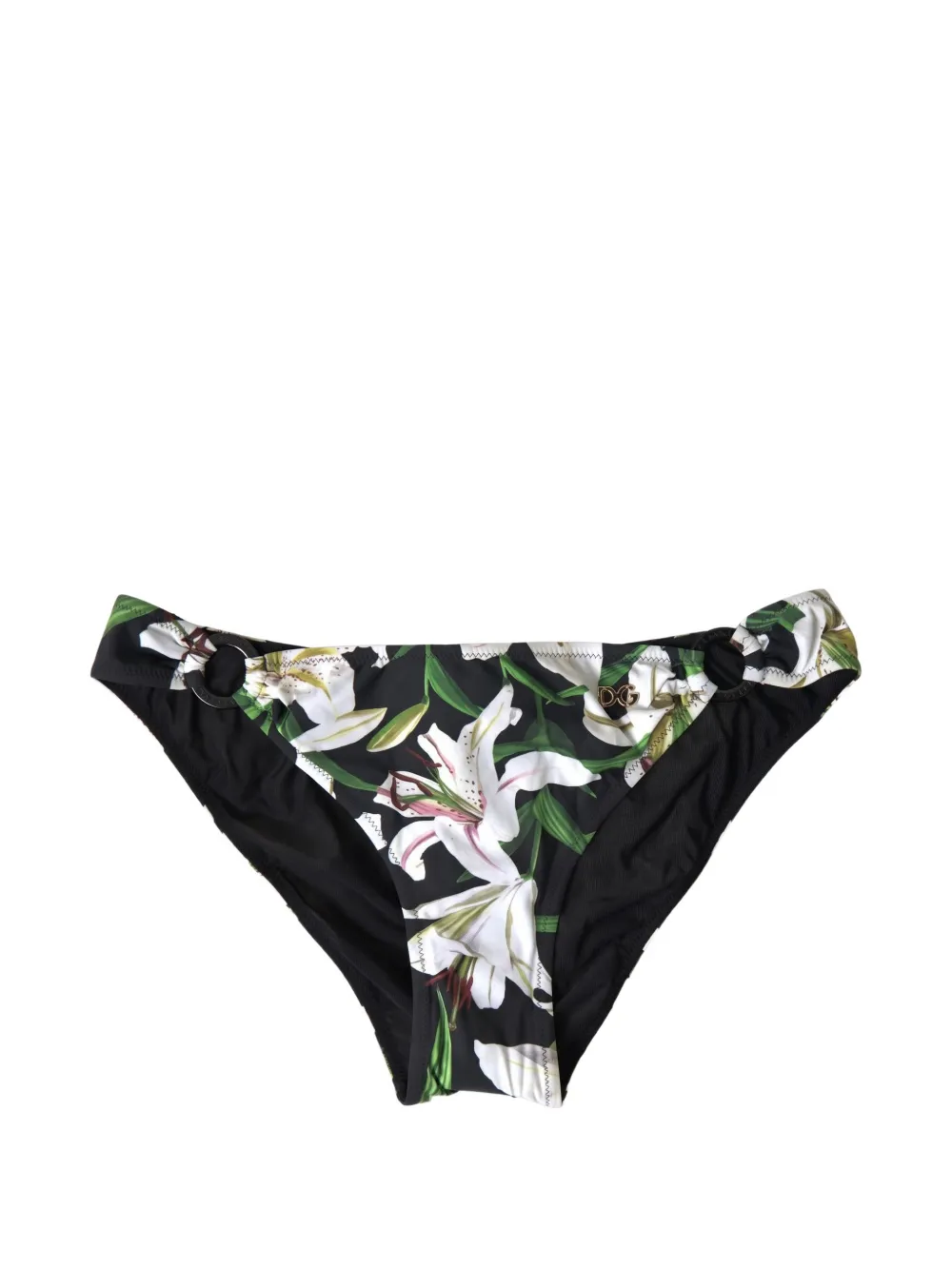 Dolce & Gabbana DG bikinislip met Lily-print Zwart