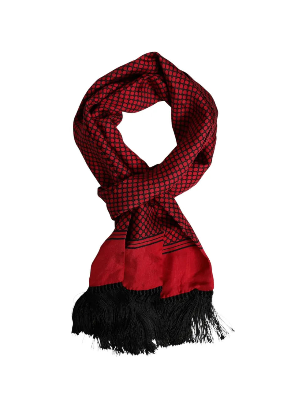 Dolce & Gabbana polka-dot silk scarf - Rosso