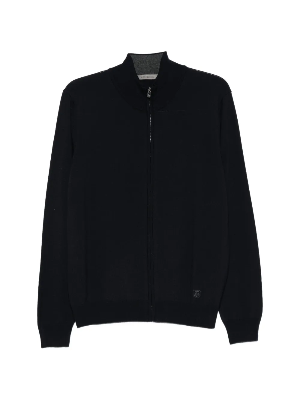 Corneliani zip-up knitted sweater - Blue
