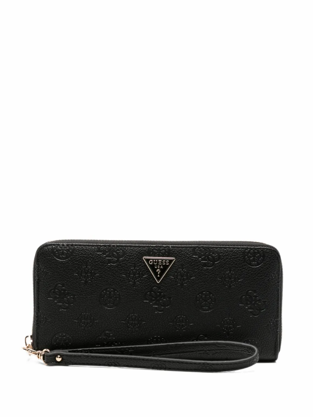 GUESS USA logo-embossed zip-around wallet - Schwarz