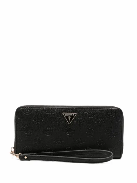 GUESS USA logo-embossed zip-around wallet