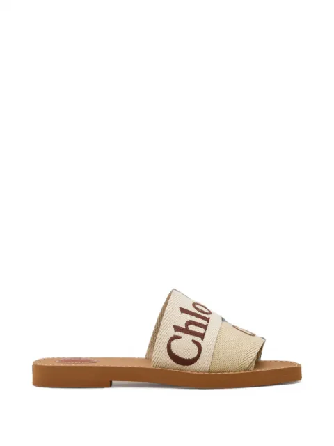 Chloé Woody logo-embroidered sandals