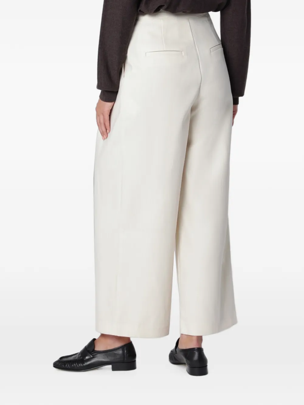 SOURCE UNKNOWN Leiko high-waist plooibroek Wit