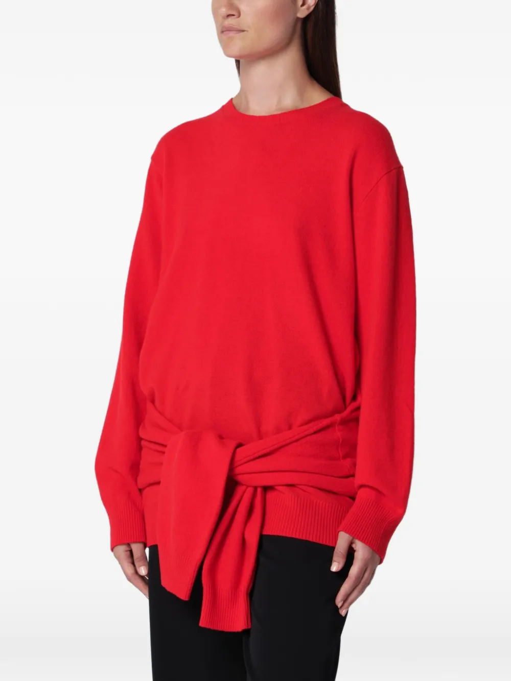SOURCE UNKNOWN Tio tie-detail sweater - Rosso