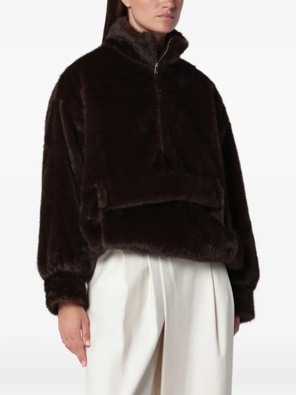 SOURCE UNKNOWN Zvika faux-fur sweater - Marrone