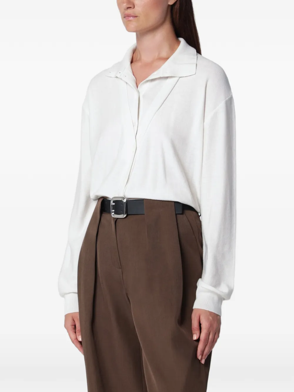 SOURCE UNKNOWN Fabbie layered cardigan - White