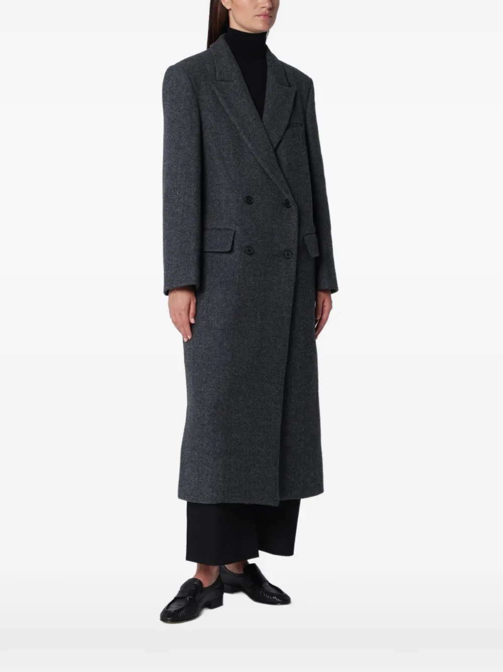 SOURCE UNKNOWN Reyna double-breasted coat - Grigio