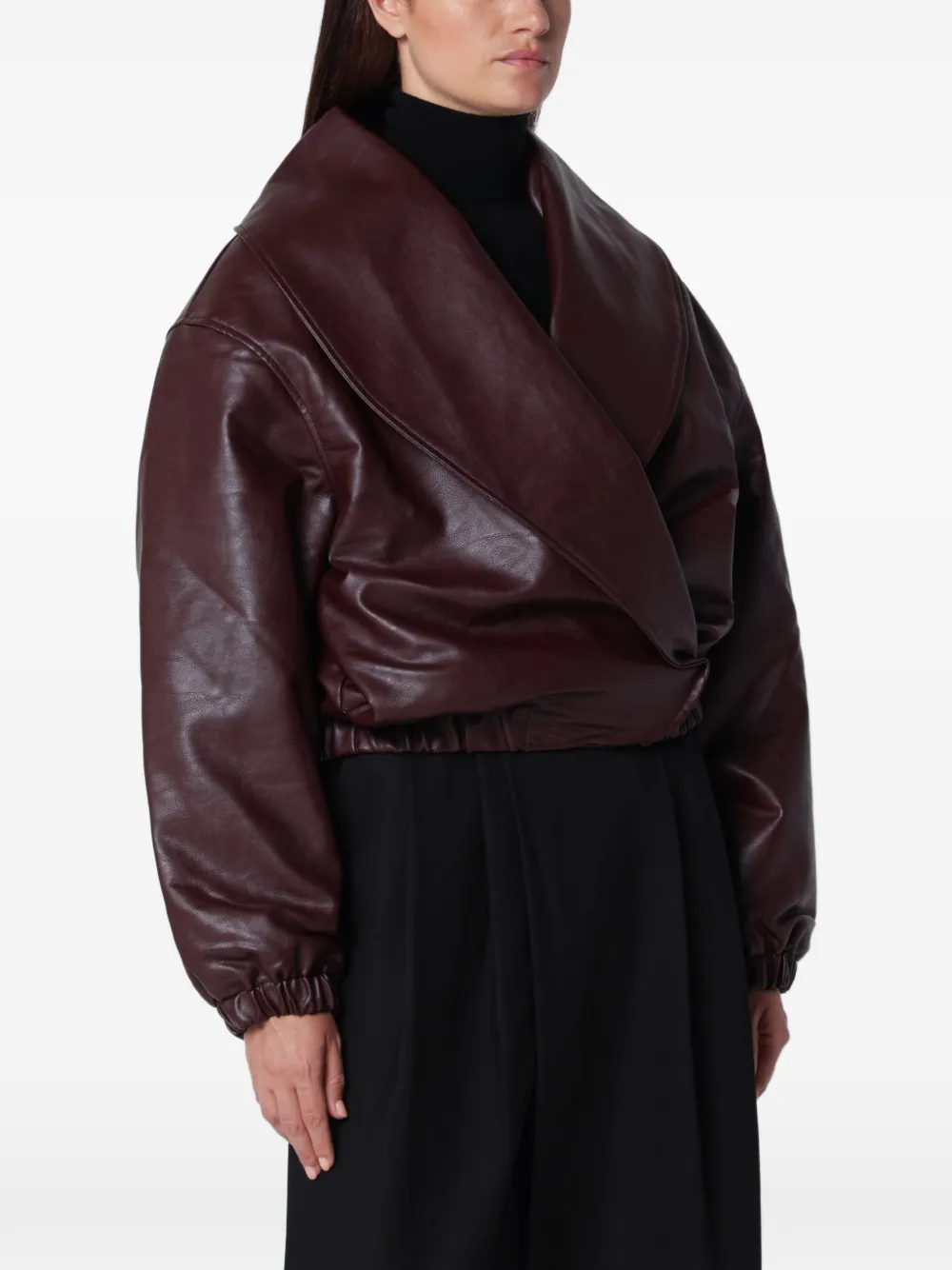 SOURCE UNKNOWN Eleni shawl-collar bomber jacket - Viola