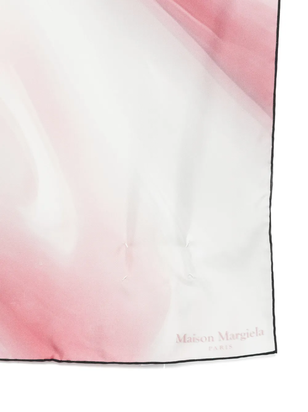 Maison Margiela trompe-l'oeil silk scarf Wit
