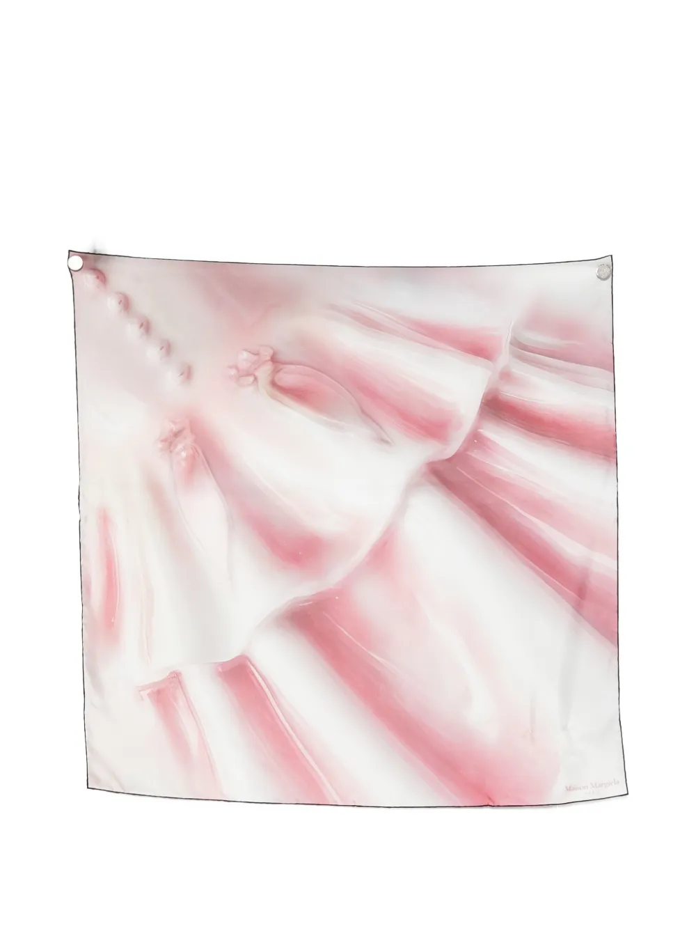 Maison Margiela trompe-l'oeil silk scarf - Weiß