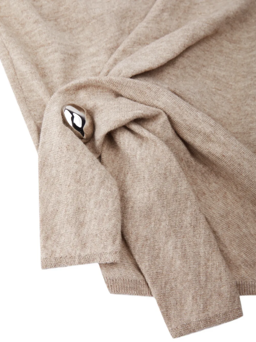 JNBY Trui met geknoopt detail en V-hals Beige