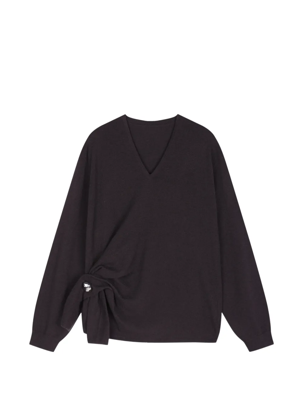 JNBY pull à design cache-cœur O-shape - Noir