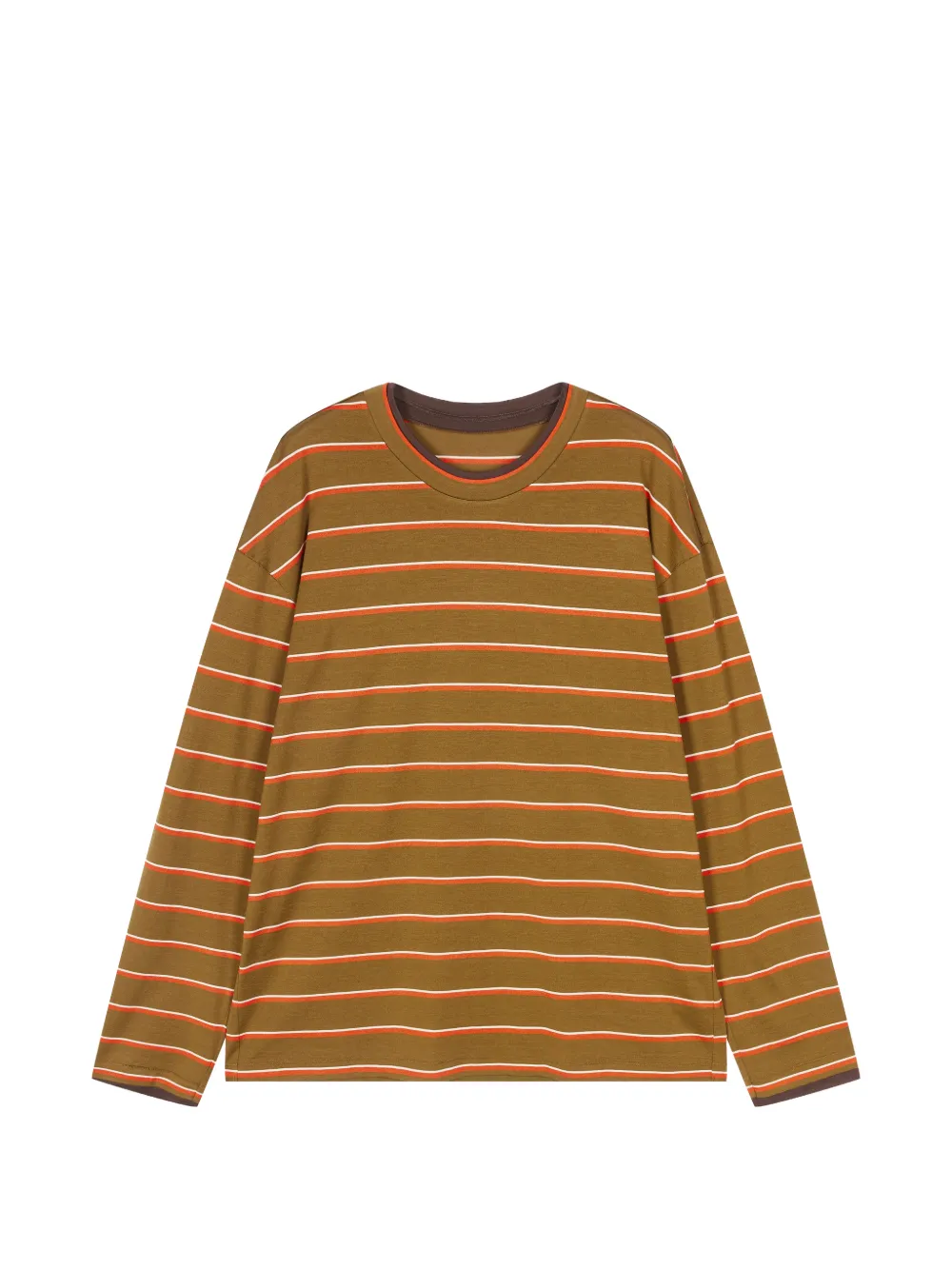 JNBY Gestreept T-shirt met lange mouwen Bruin