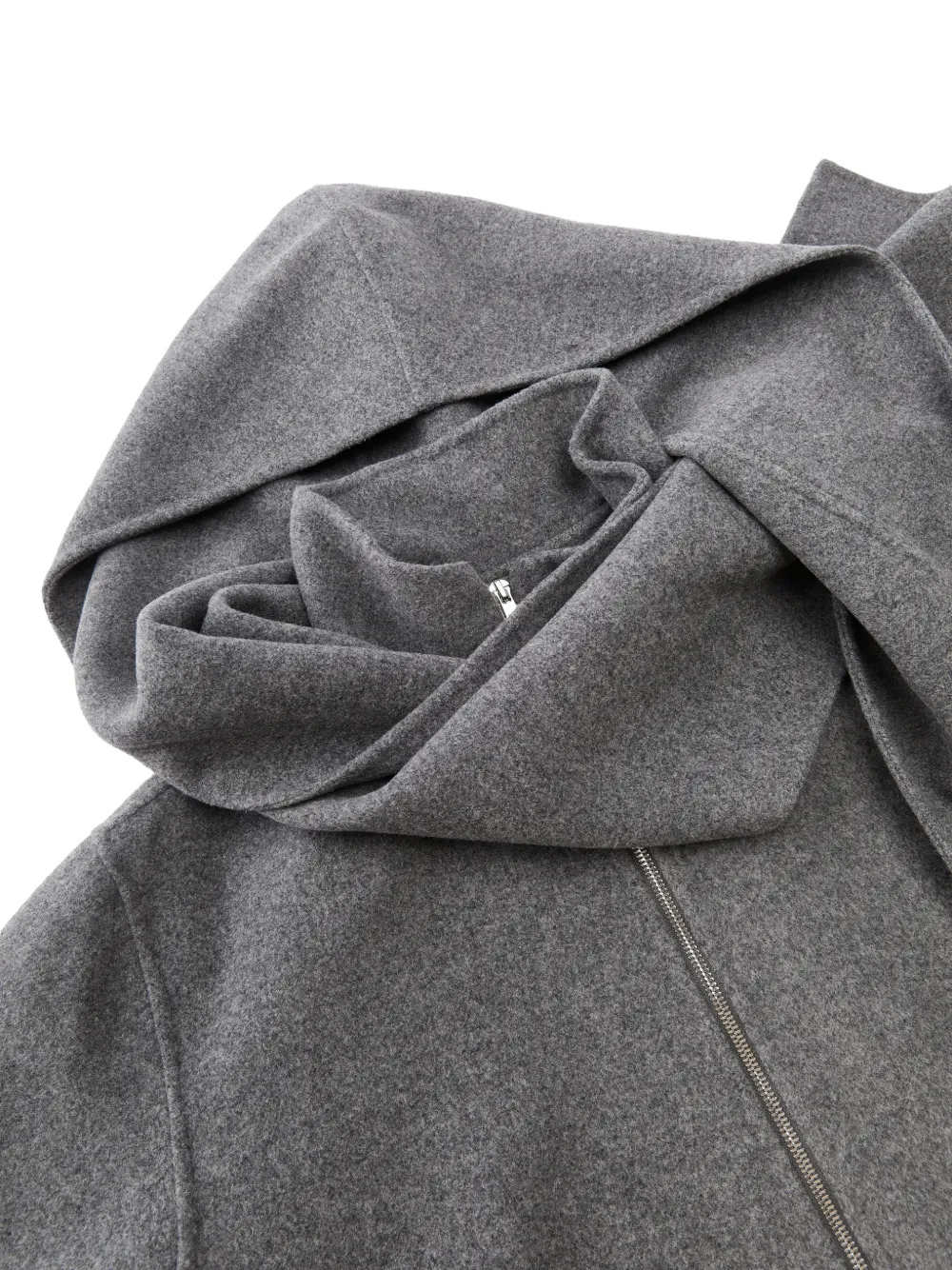 JNBY Jas met capuchon en sjaaldetail Grijs