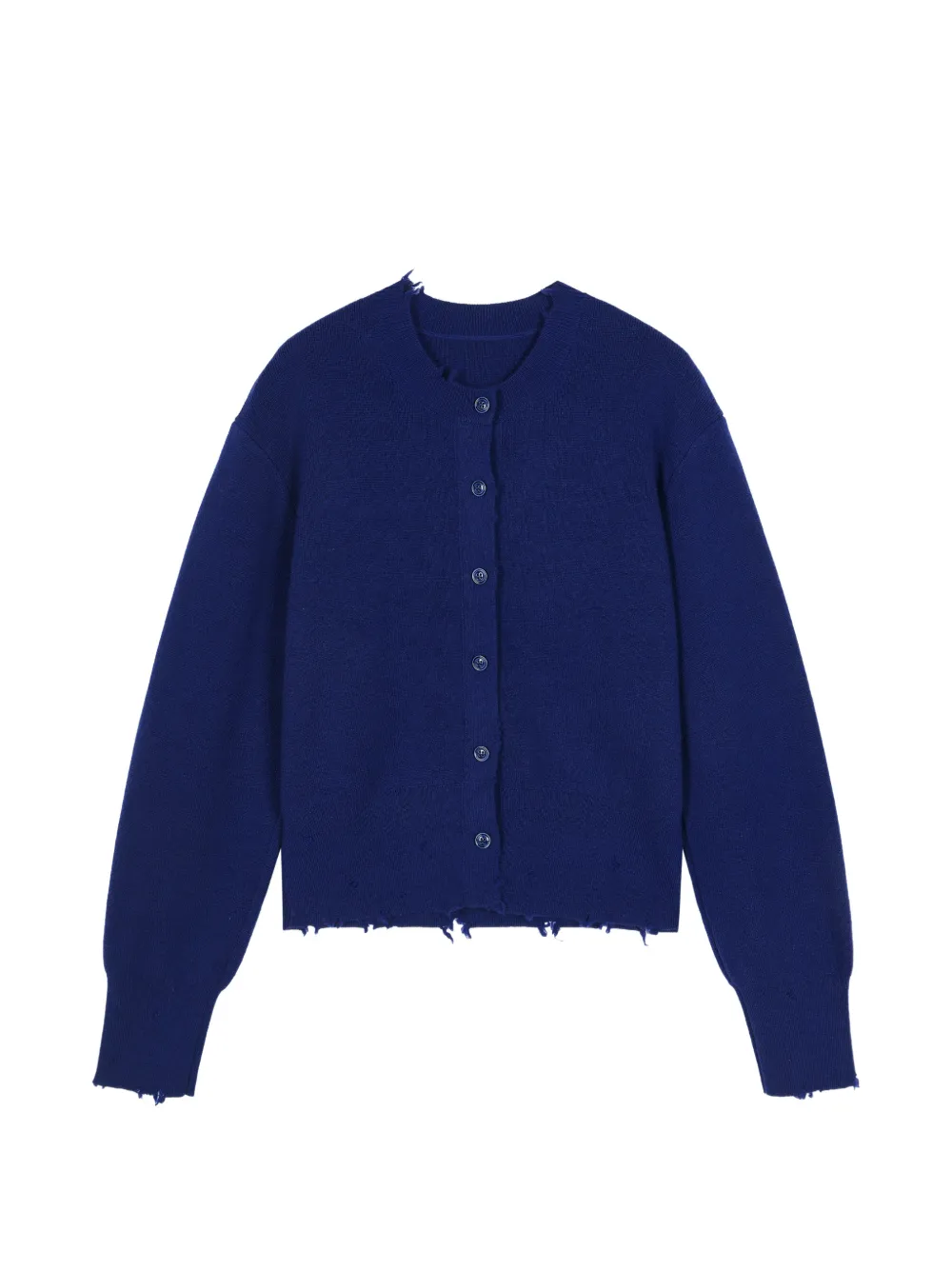 JNBY distressed-effect cropped cardigan - Blue