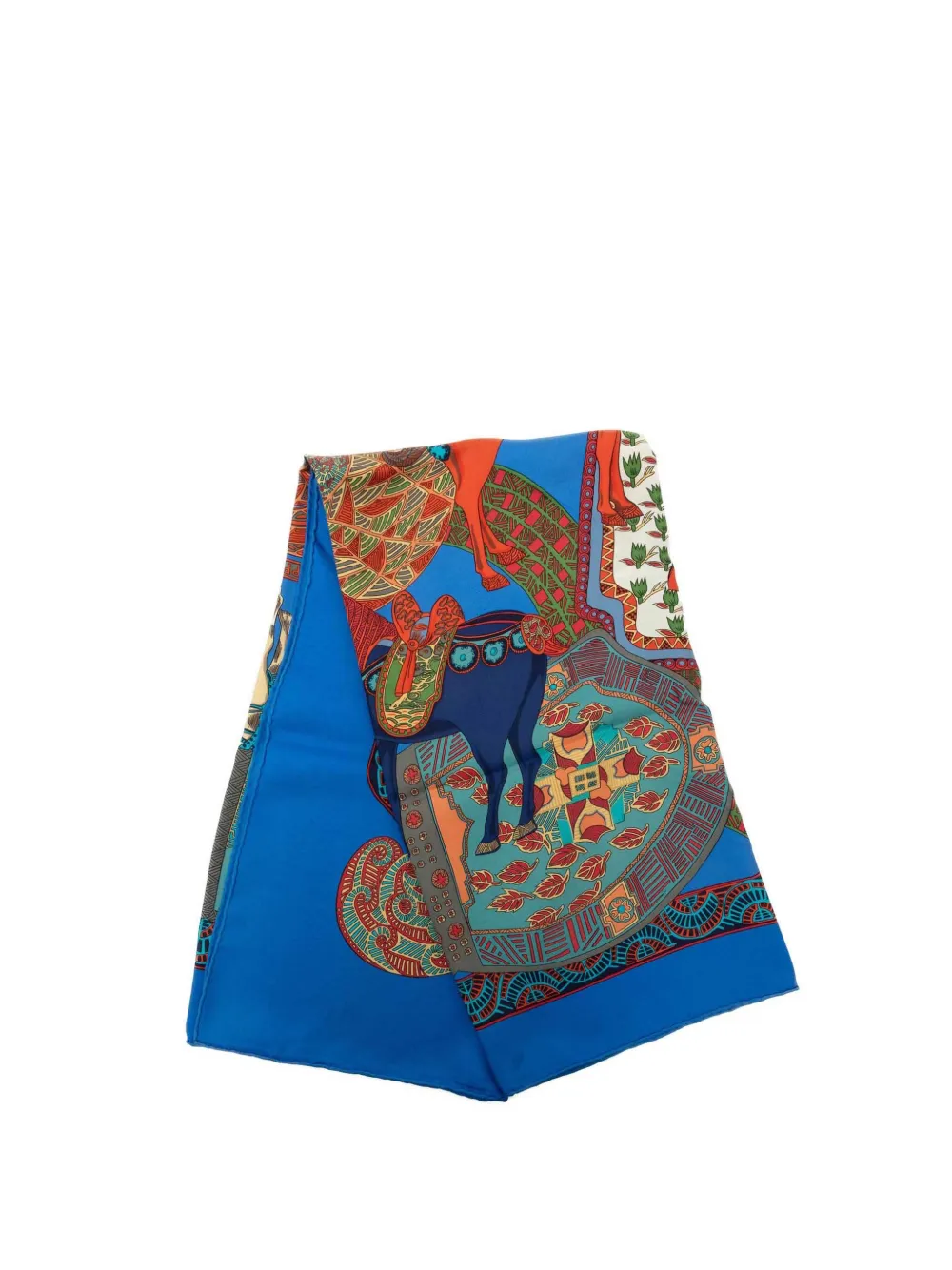 Hermès Pre-Owned 1990-2010 Art des Steppes Silk Scarf 90 scarves - Blau
