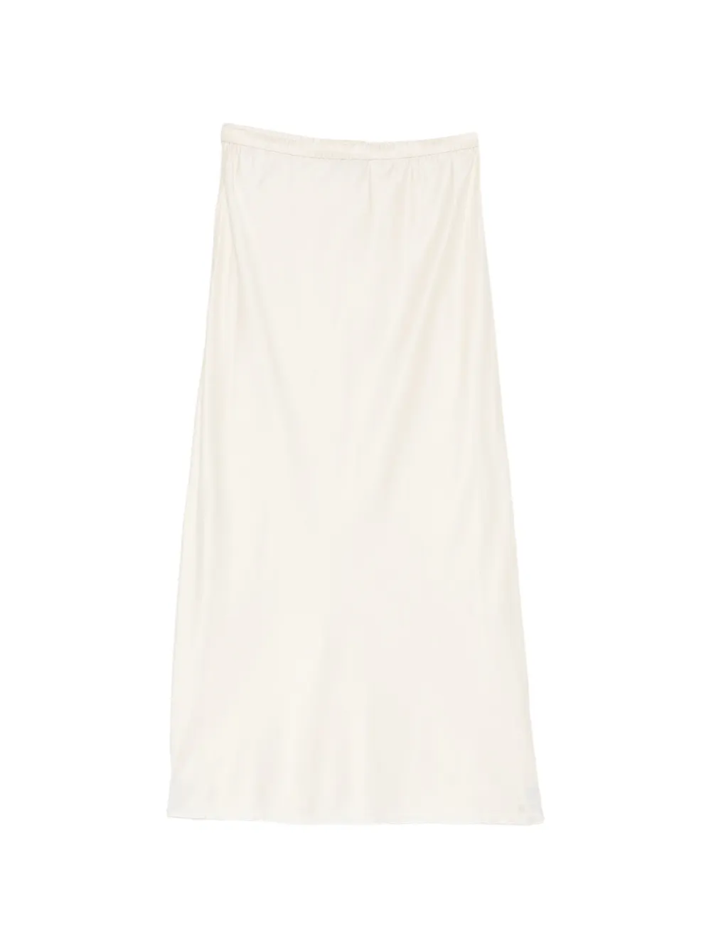 James Perse silk charmeuse drawstring skirt Beige
