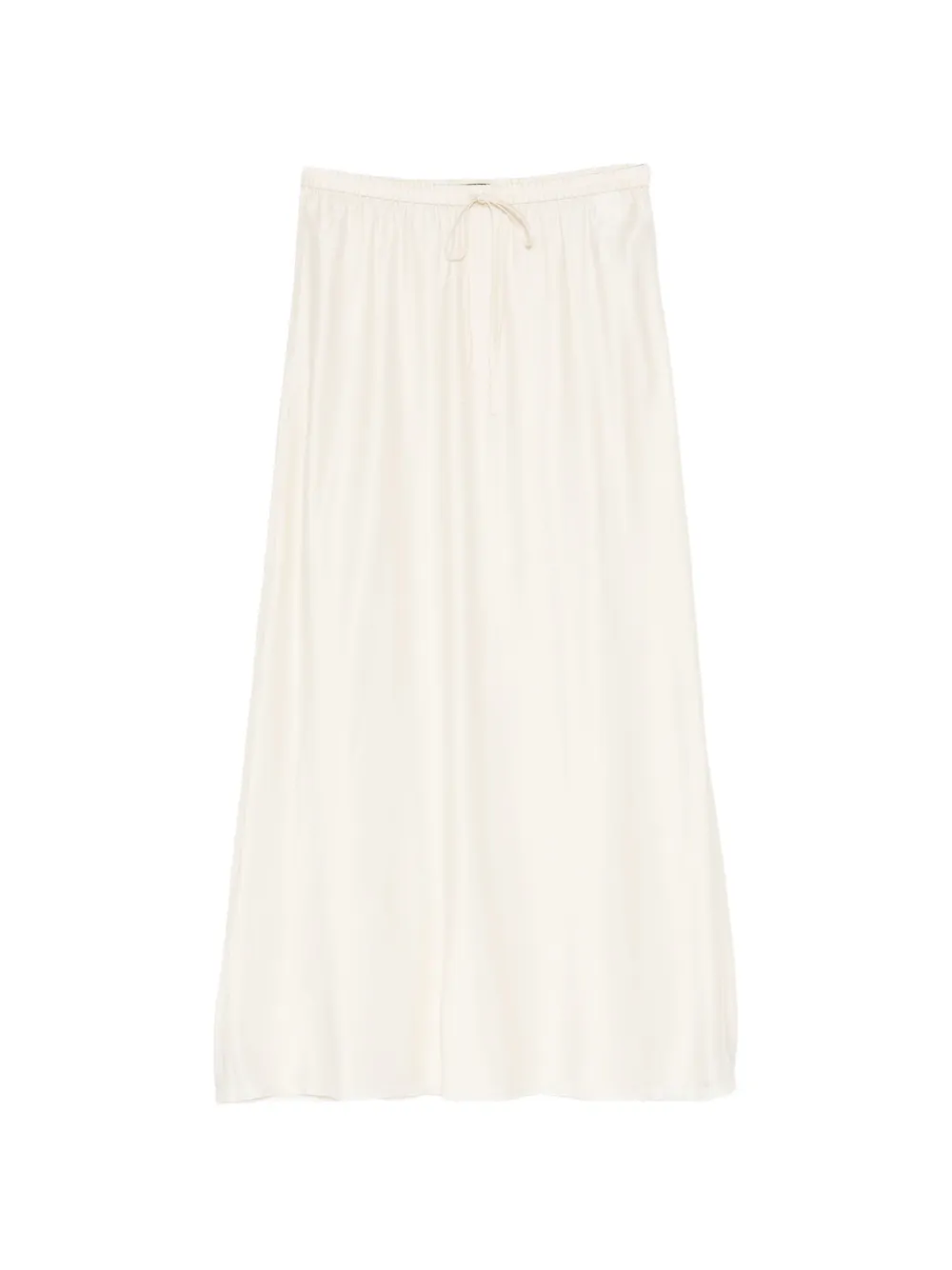 James Perse silk charmeuse drawstring skirt Beige