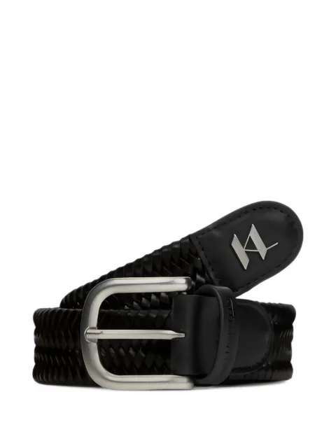 Karl Lagerfeld K monogram woven leather belt