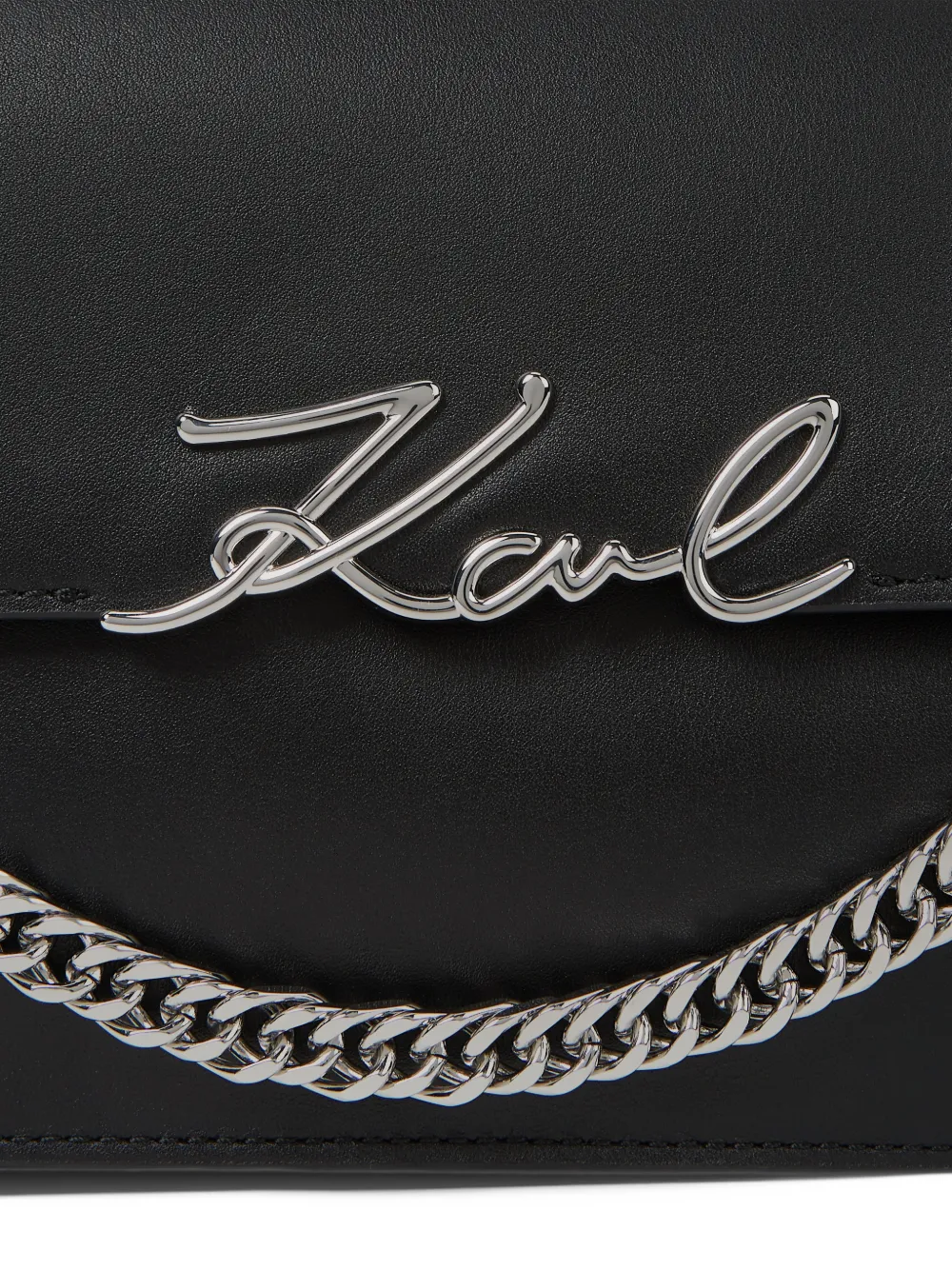 Karl Lagerfeld K Signature chain-link shoulder bag Zwart