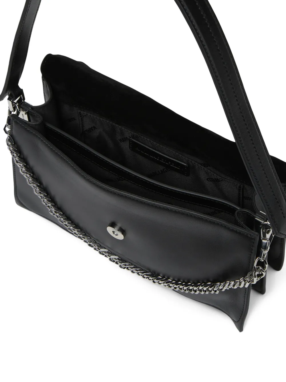 Karl Lagerfeld K Signature chain-link shoulder bag Zwart