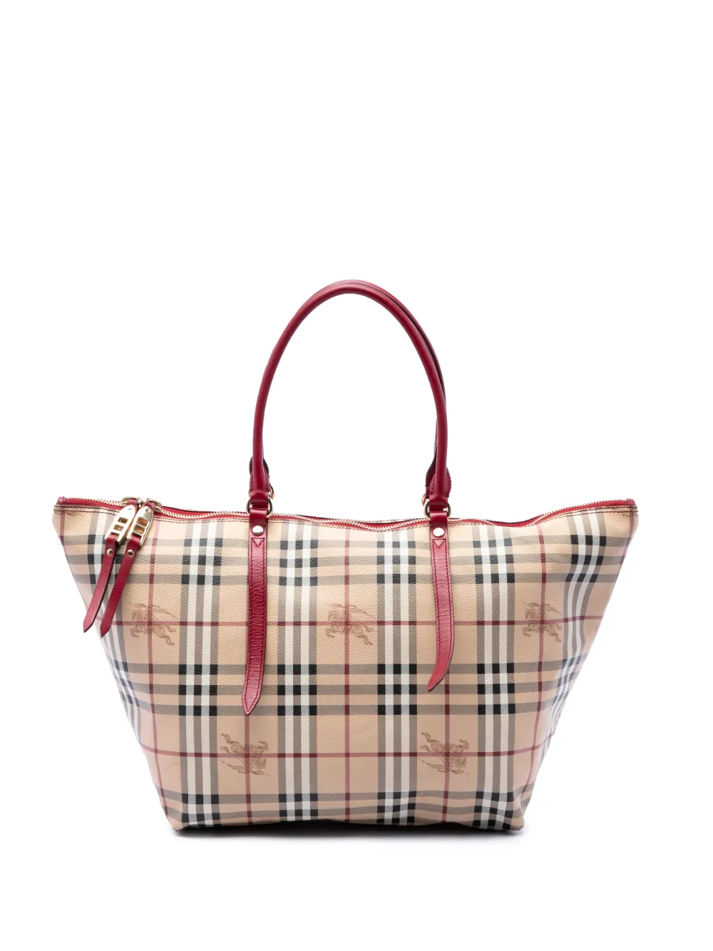 Burberry Pre-Owned sac cabas Salisbury médium à motif Haymarket Check (2000-2017) - Rouge Burberry Pre-Owned sac cabas Salisbury médium à motif Haymarket Check (2000-2017) - Rouge