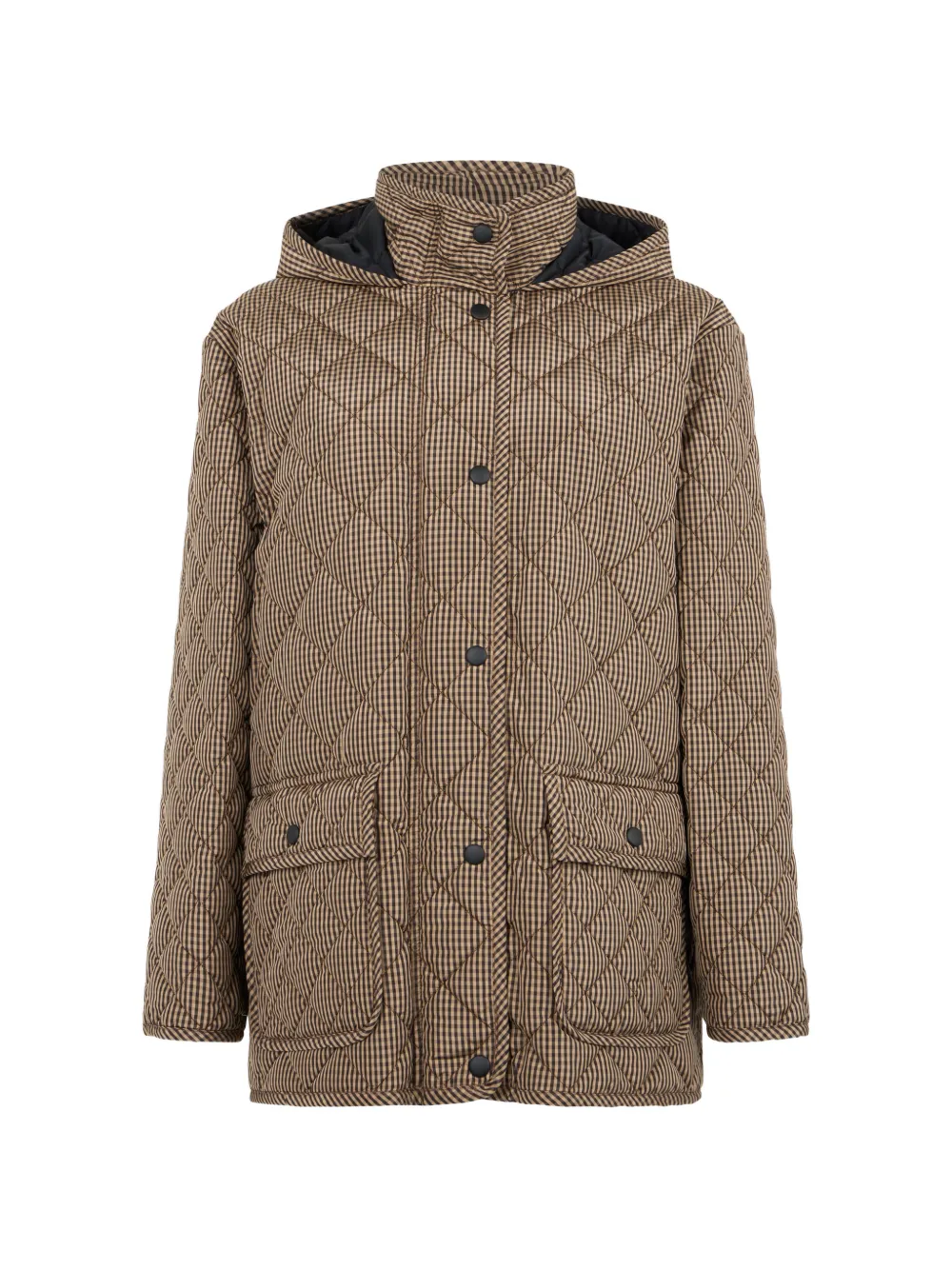 ASPESI check-pattern quilted jacket - Neutrals