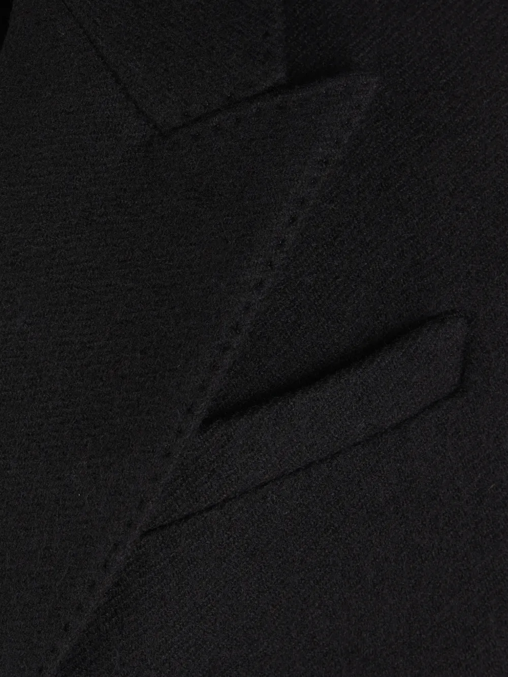 AMI Paris double-breasted virgin-wool coat Zwart
