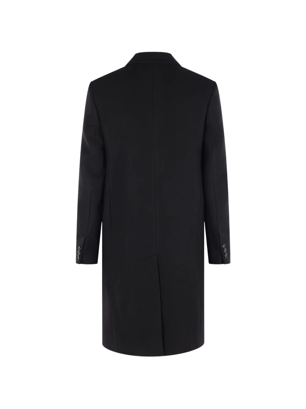 AMI Paris double-breasted virgin-wool coat Zwart
