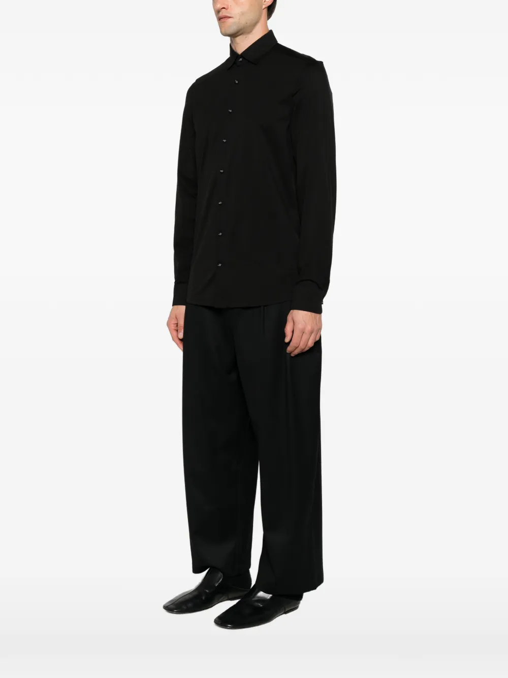 OLYMP long-sleeve button-up shirt Zwart