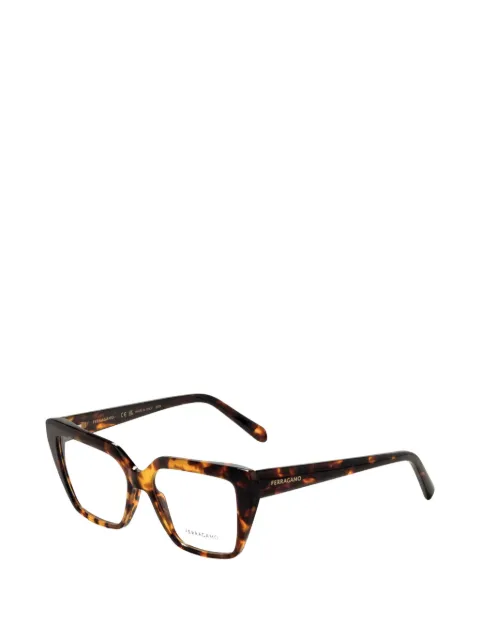 Ferragamo Eyewear tortoiseshell-effect cat-eye frame glasses