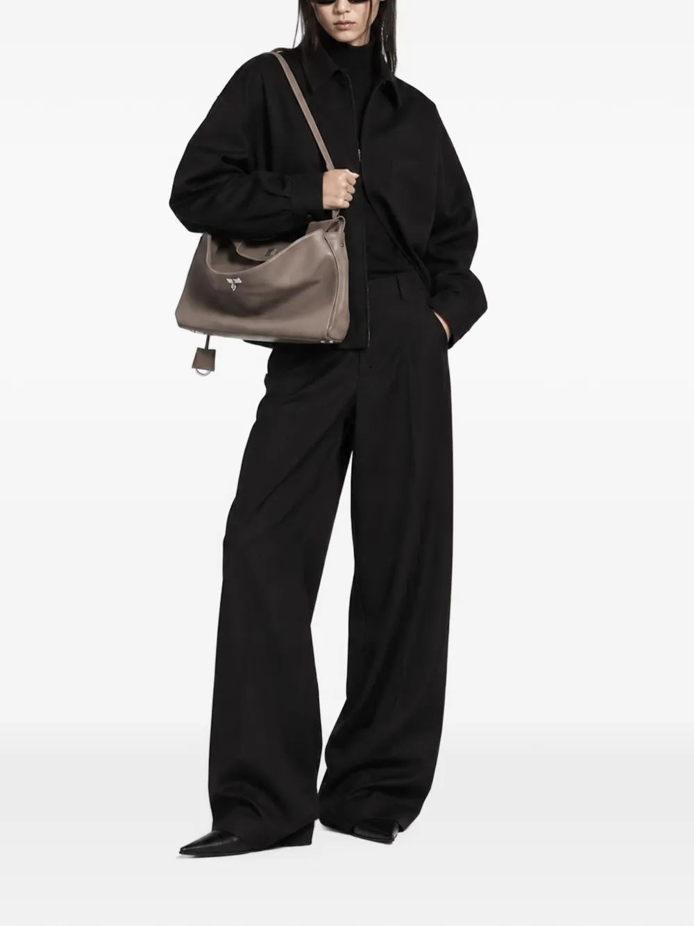 Balenciaga Medium Rodeo leren shopper Beige