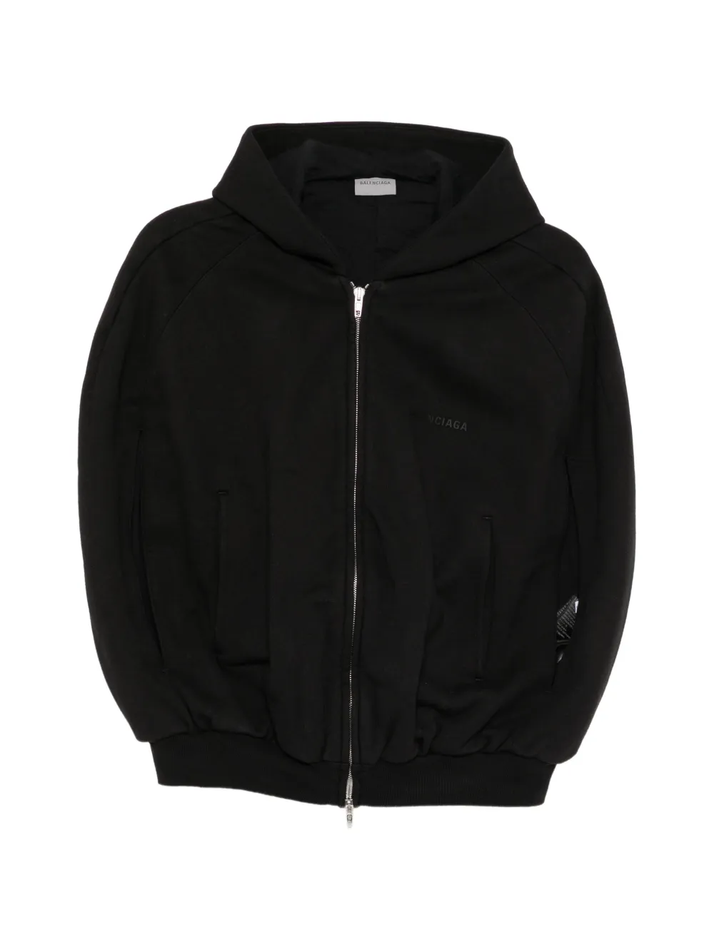 Balenciaga cape-style hooded jacket - Black
