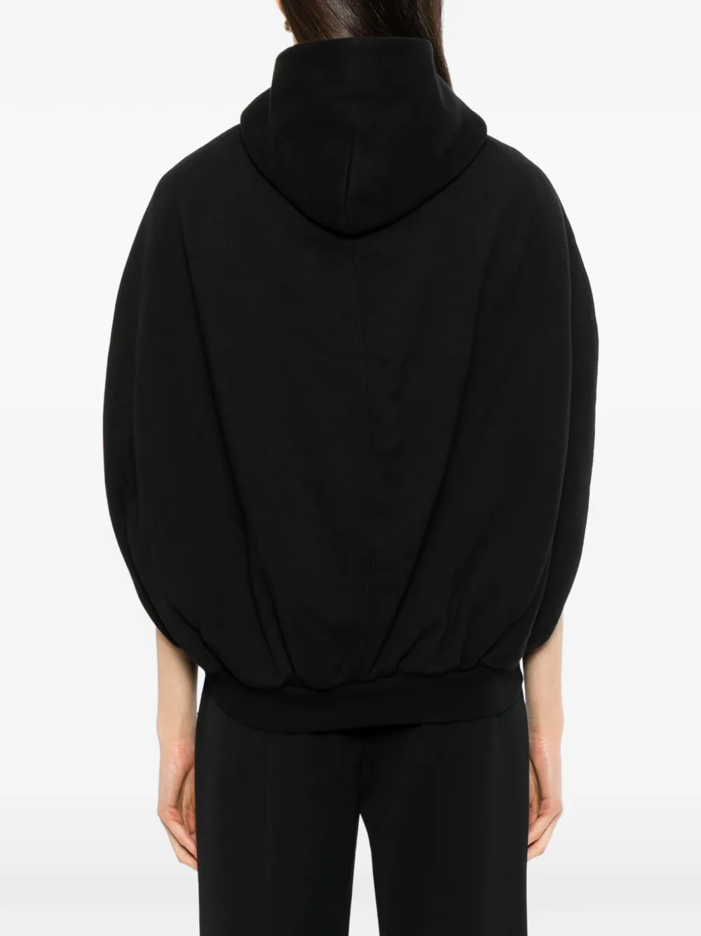 Balenciaga cape-style hooded jacket Zwart