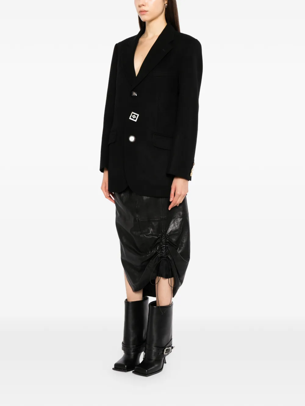 Junya Watanabe embellished-button blazer Zwart