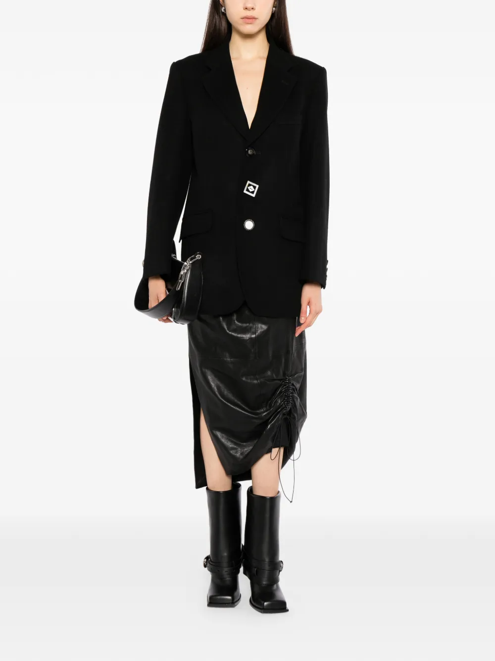 Junya Watanabe embellished-button blazer Zwart