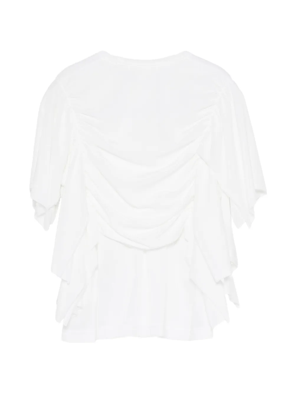 Comme Des Garçons ruched T-shirt Wit