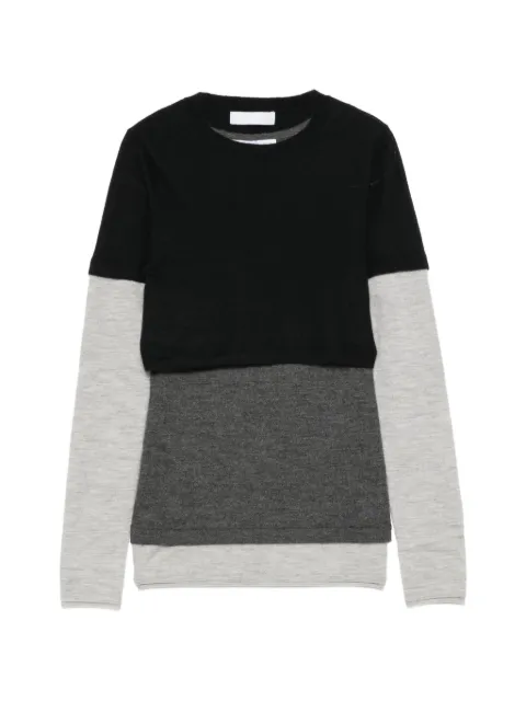 CUDDLEUP colour-block layered top