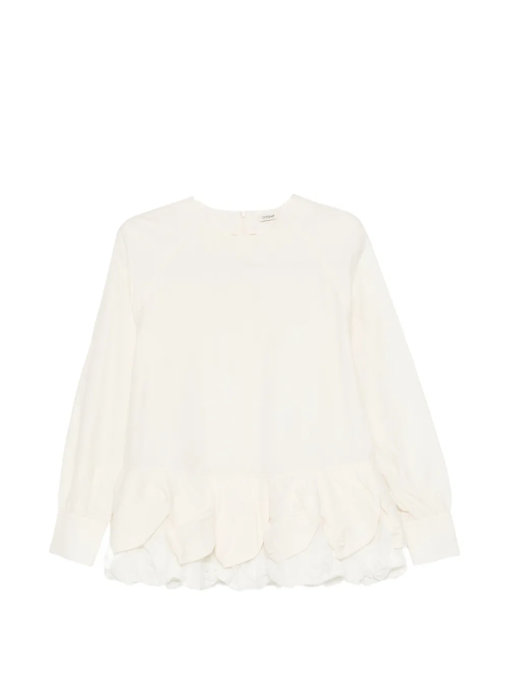 COTEMP ruffled long-sleeve top - Toni neutri