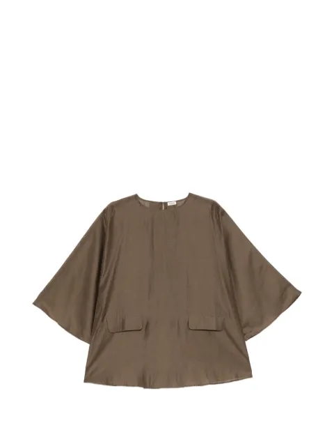 COTEMP wide-sleeve flap-pocket blouse