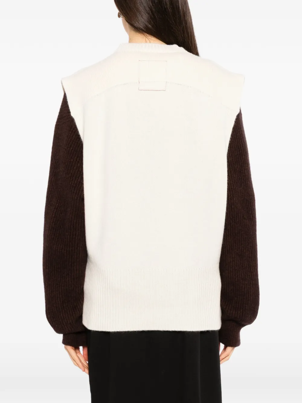 Uma Wang ribbed-knit sleeveless top Beige