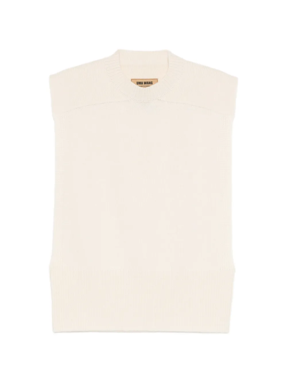 Uma Wang ribbed-knit sleeveless top - Toni neutri