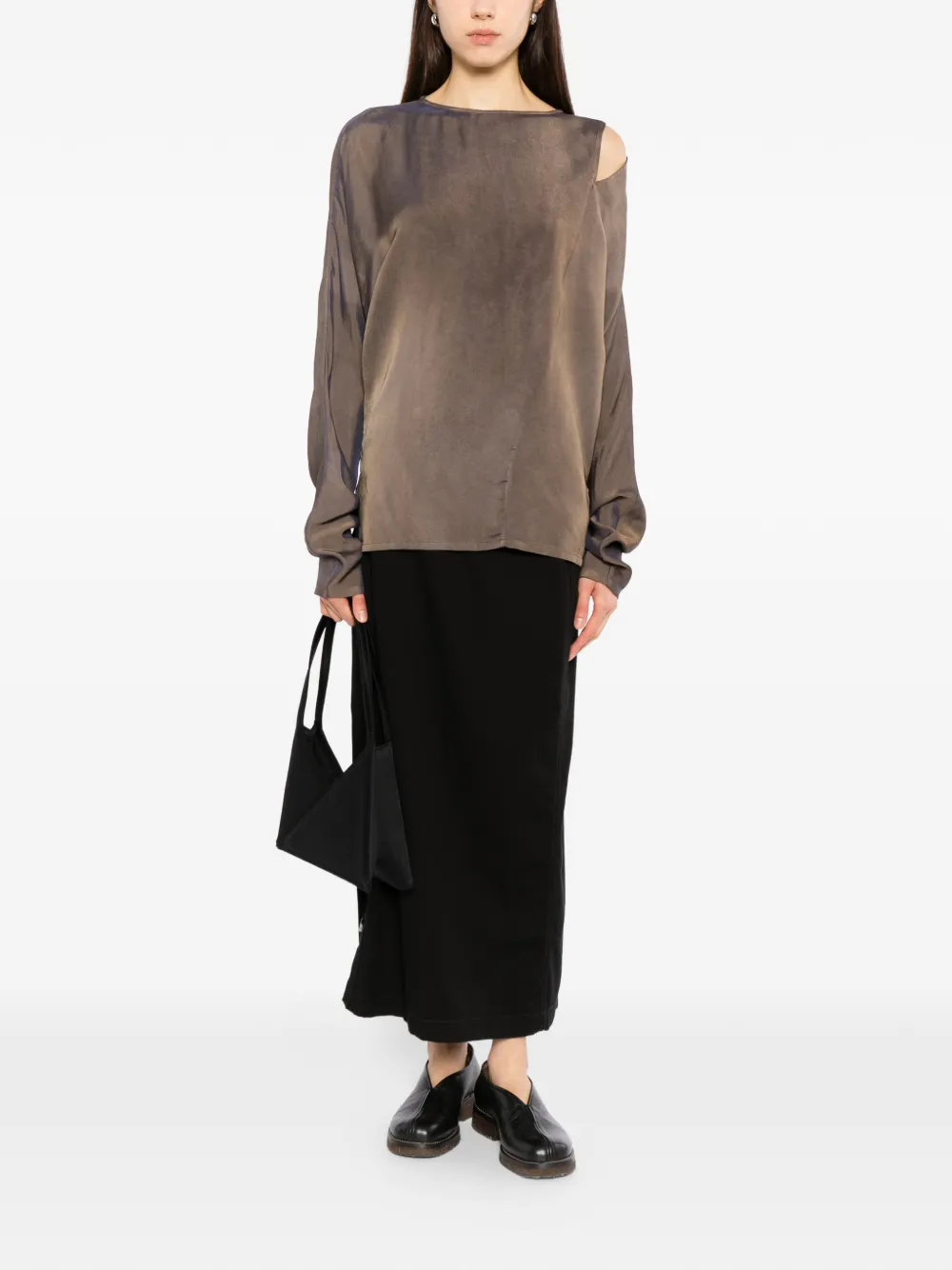 Uma Wang cut-out long-sleeve top Bruin
