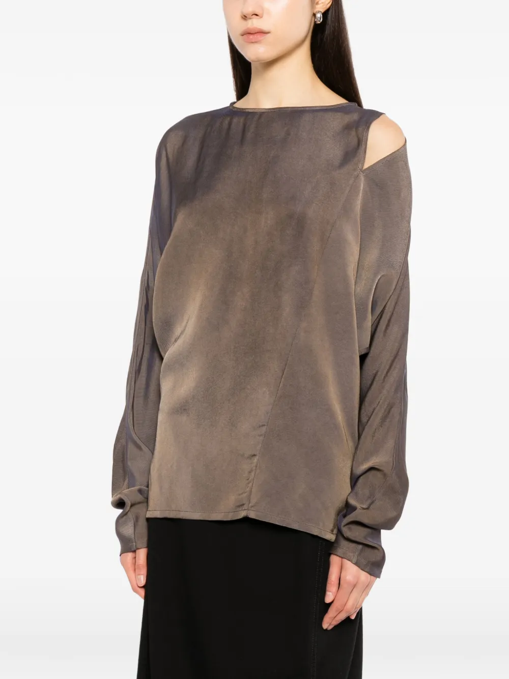 Uma Wang cut-out long-sleeve top Bruin