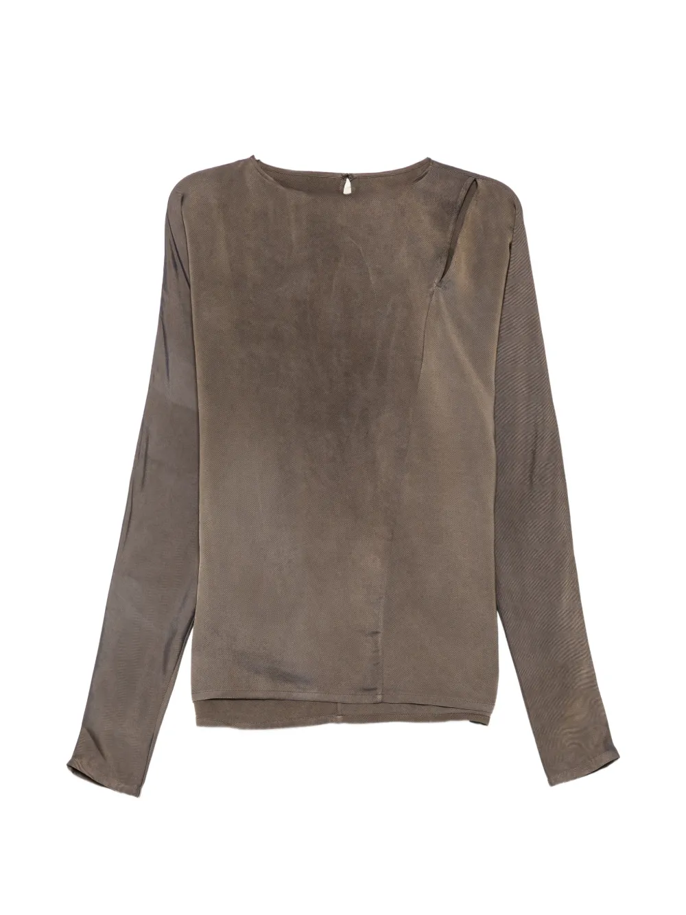 Uma Wang cut-out long-sleeve top - Marron Uma Wang cut-out long-sleeve top - Marron