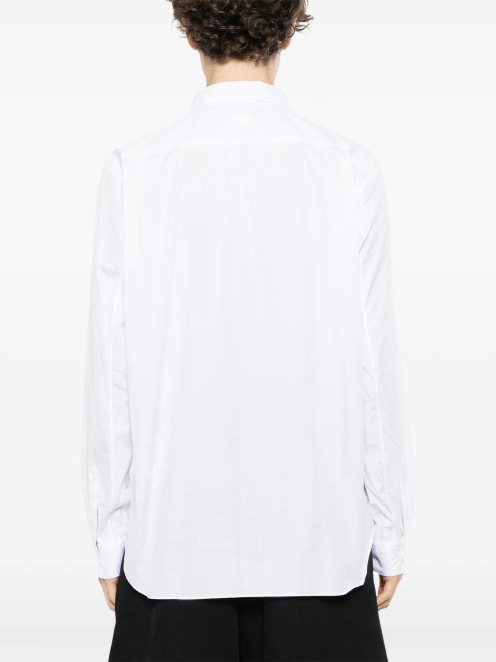 Comme des Garçons Homme Plus chest-pocket long-sleeve shirt Wit