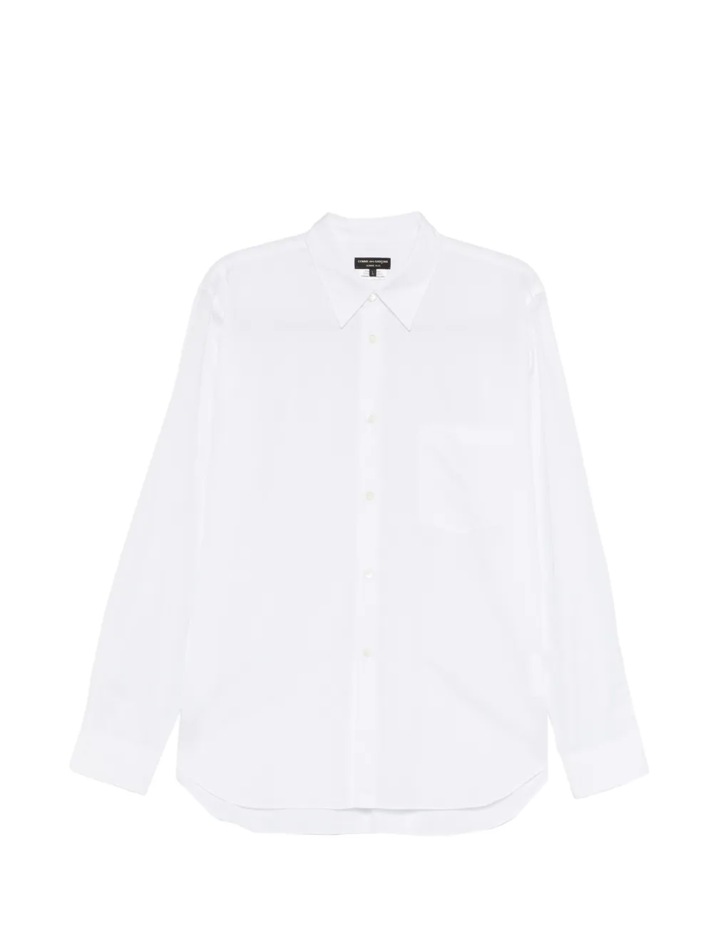 Comme des Garçons Homme Plus chest-pocket long-sleeve shirt Wit