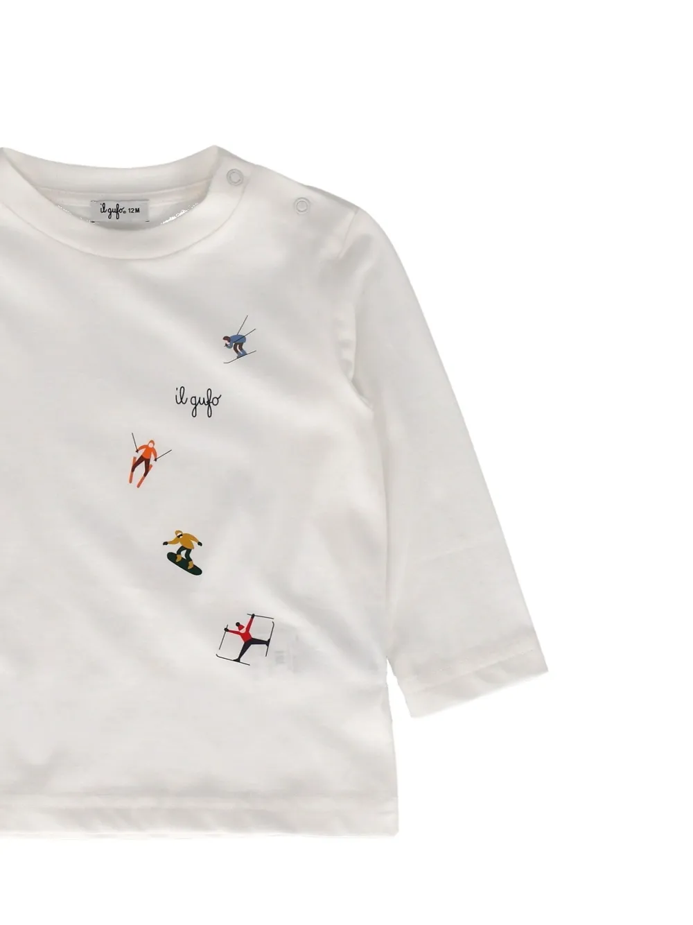 Il Gufo T-shirt met grafische print Wit